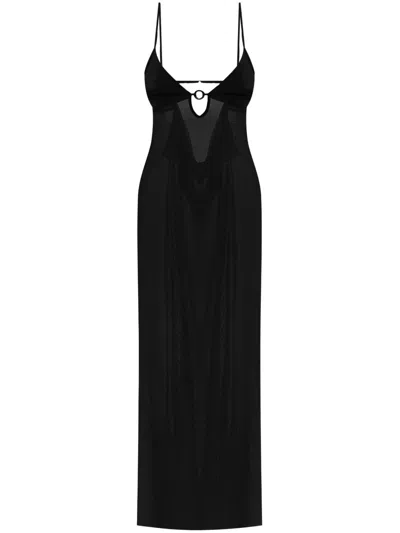 Bondeye Cindy Maxi Dress In Schwarz