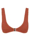 Bondeye Clasp Scout Crop Bikini Top In Brown