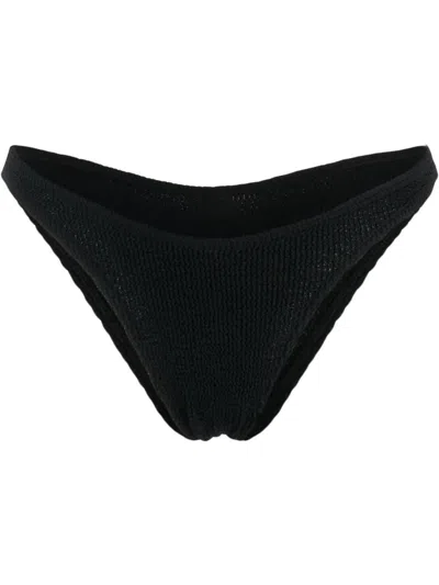 Bondeye Crinkled-finish Bikini Bottoms In Black