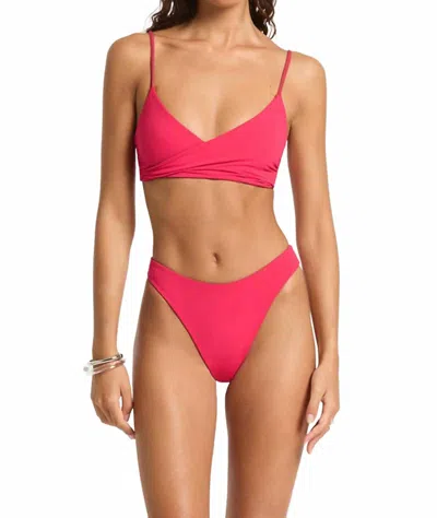 Bondeye Crista Reversible Brief In Sienna Scarlet Bare In Pink