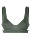 Bondeye Cut-out Bikini Top In Green