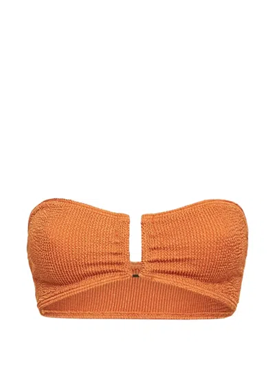 Bondeye Cut-out Bikini Top In Orange