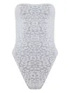 Bondeye Fane Leopard-print Strapless Swimsuit In White