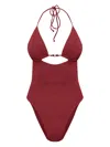 Bondeye Bond-eye Fowler Beaded One-piece Swimsuit In Red