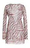 Bondeye Gisele 2.0 Mesh Mini Dress In Brown