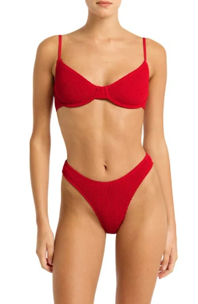 Bondeye Bond-eye Gracie Balconette Bikini Top In Red