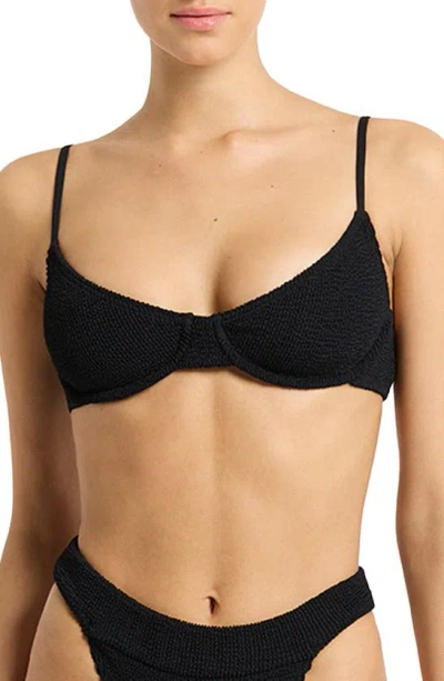 Bondeye Gracie Balconette Bikini Top In Black Eco