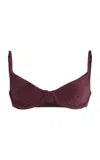 Bondeye Gracie Balconette Bikini Top In Purple