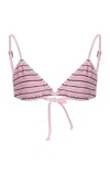 Bondeye Gracie Triangle Bikini Top In Pink