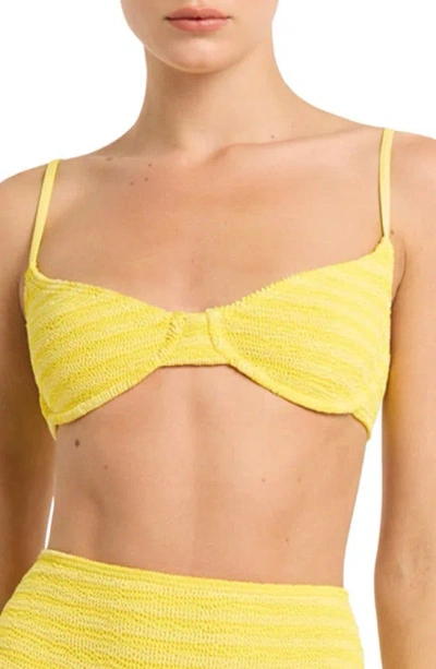 Bondeye Gracie Underwire Bikini Top In Limoncello Stripe