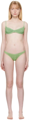 Bondeye Green Gracie & Vista Bikini In Matcha Palm
