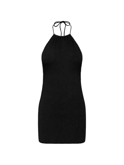 Bondeye Halterneck Backless Mini Dress In Black
