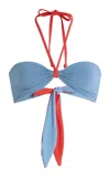 Bondeye Ida Tie-back Bandeau In Blue