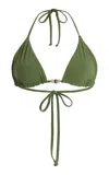 Bondeye Indi Reversible Triangle-cup Bikini In Green