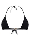 Bondeye Bond-eye Ingrid Beaded Triangle Bikini Top In Black