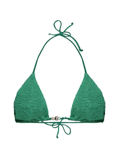 Bondeye Ingrid Triangle Bikini Top In Green