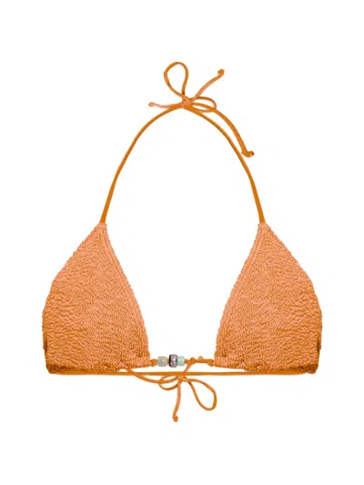 Bondeye Ingrid Triangle Bikini Top In Orange