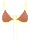 Bondeye Isla Triangle Balconette Bikini Top In Brown
