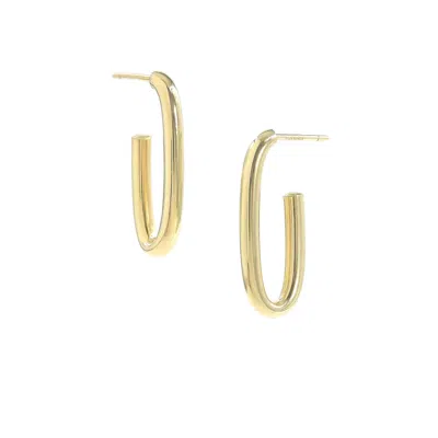 Bondeye Jewelry Paperclip Hoops Earring In 14k Yellow Gold