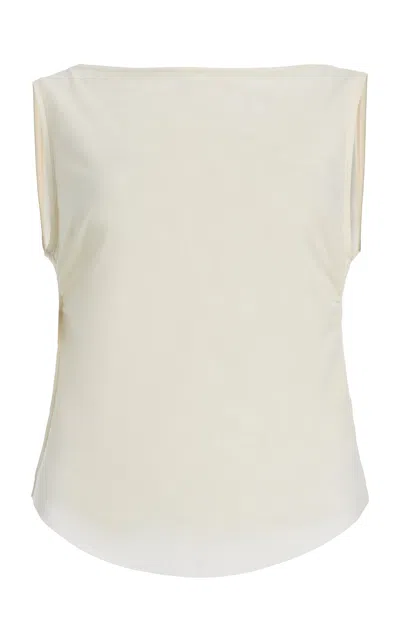 Bondeye Bond-eye Lia Layered Mesh Tank Top In White
