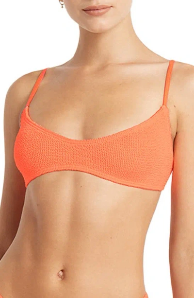 Bondeye Lissio Bikini Top In Neon Orange Eco