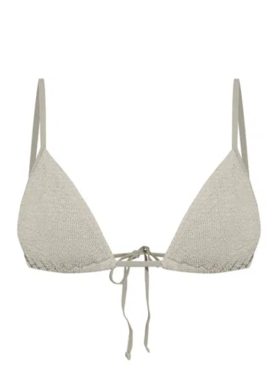 Bondeye Luana Triangle Bikini Top In Grey