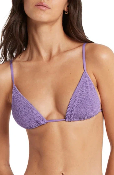 Bondeye Luana Triangle Bikini Top In Purple