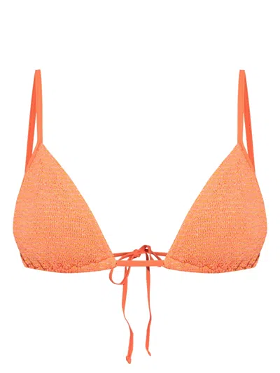Bondeye Luana Triangle Bikini Top In Orange