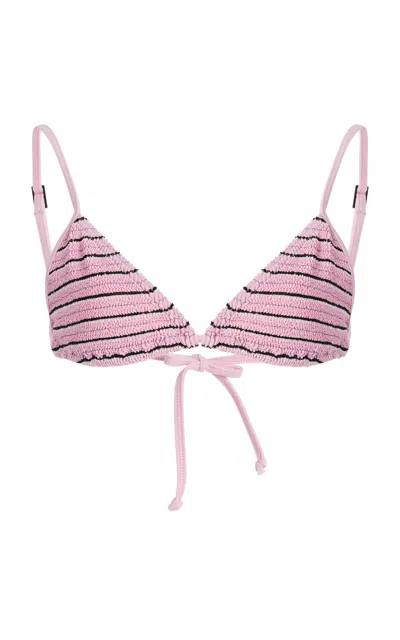 Bondeye Luana Triangle Bikini Top In Pink