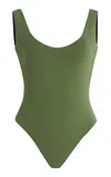Bondeye Lucia Reversible One-piece Swimsuit In Green
