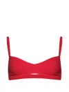 Bondeye Mae Crop Bikini Top In Red