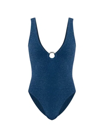 Bondeye Mara Lurex Swimsuit In Blue