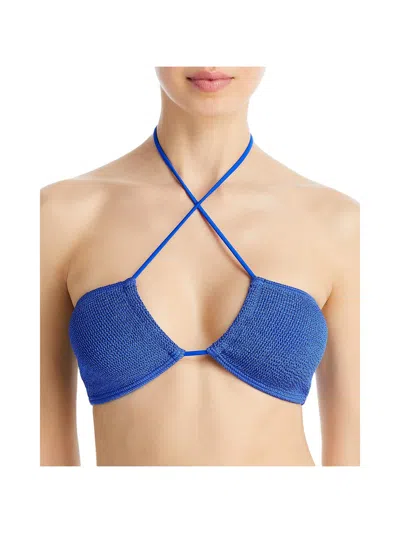 Bondeye Margarita Womens Halter Bandeau Bikini Swim Top In Blue