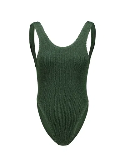 Bondeye Maxam Crinkle-effect Swimsuit In Green