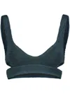 Bondeye Cut-out Bikini Top In Green
