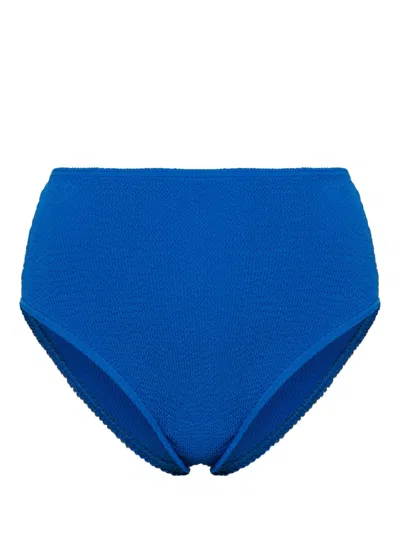 Bondeye Palmer Seersucker Bikini Bottoms In Blue