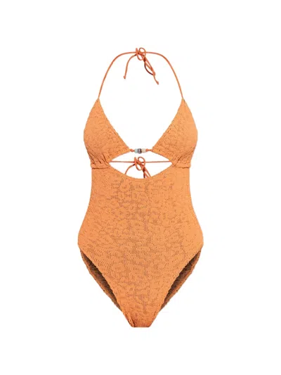 Bondeye Patterned Swimsuit In Orange