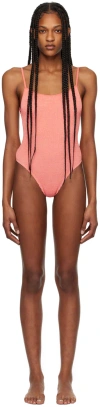 Bondeye Pink Low Palace Swimsuit In Shell Lurex