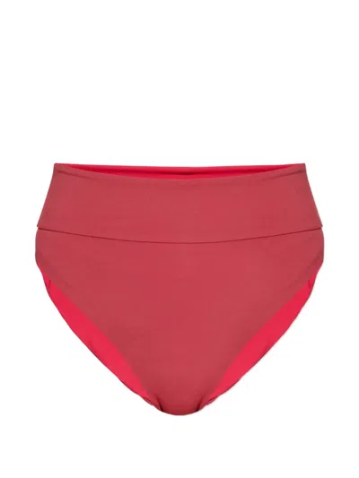 Bondeye Raya High-waisted Bikini Bottom In Red