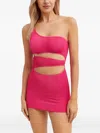 Bondeye Rico Asymmetric Cut-out Mini Dress In Pink