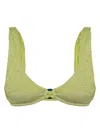 Bondeye Ring Scout Bikini Top In Green