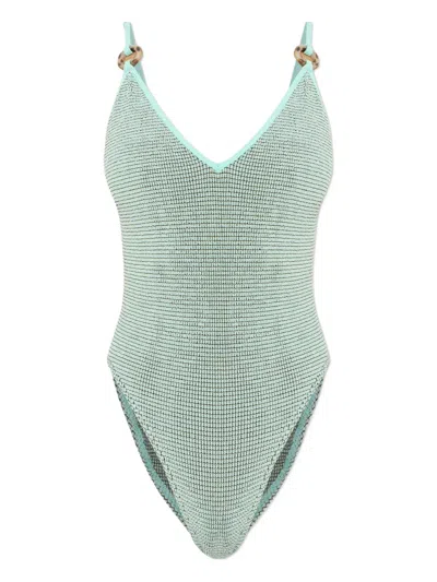 Bondeye Ring Strap Swimsuit In Green
