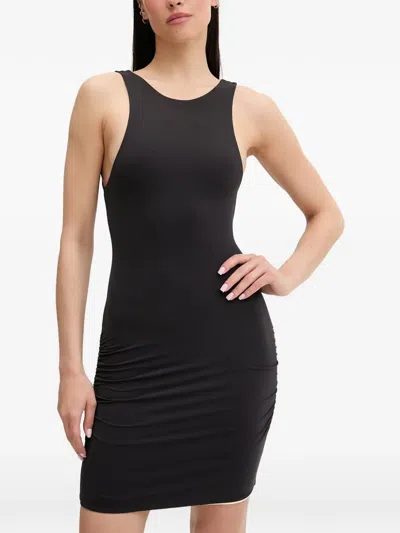 Bondeye Ruched-detail Mini Dress In Black
