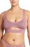 Bondeye Sasha Cutout Bikini Top In Blush
