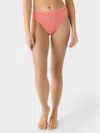 Bondeye Savannah Brief Bikini Bottom In Shell Lurex In Pink