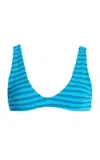 Bondeye Scout Scooped Bikini Top In Blue