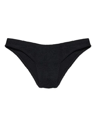 Bondeye Sign Textured Bikini Bottom In Black