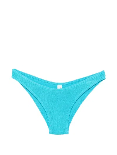 Bondeye Sign Textured Bikini Bottoms In Blue