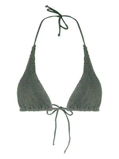 Bondeye Sofie Triangle Bikini Top In Green