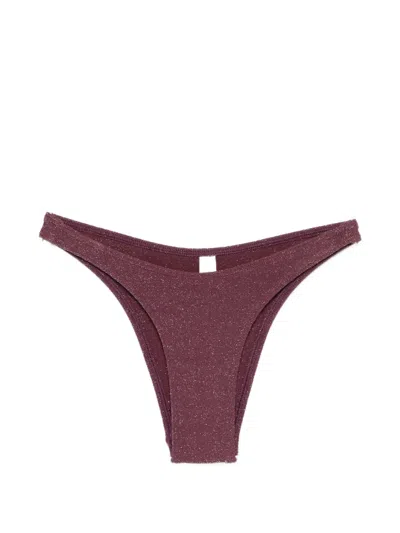 Bondeye Sparkle Bikini Bottoms In Burgundy